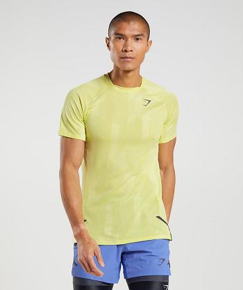 Pánské T Shirts Gymshark Apex Zelene Bílé | CZ 2387PJJ